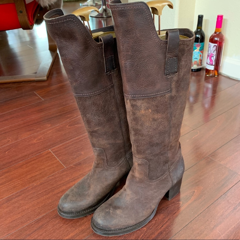 Tall leather boots by Frye 10B Women